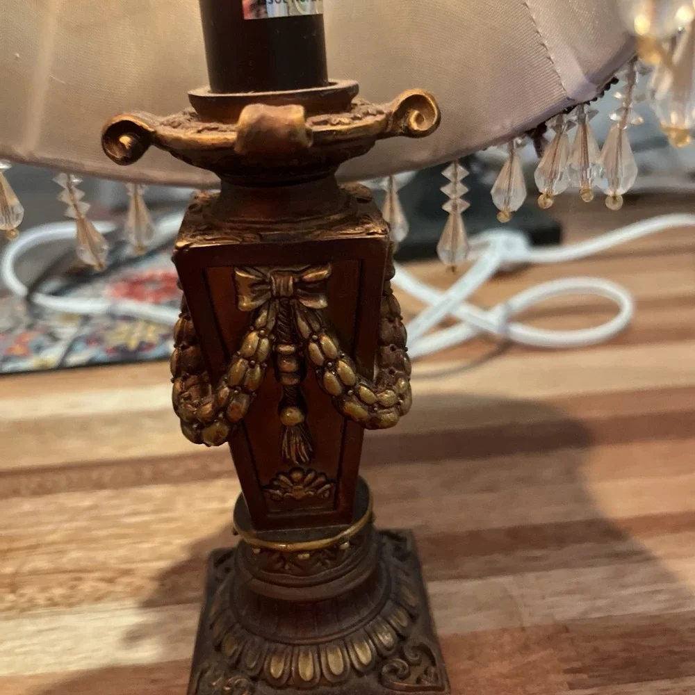 Table Lamp With Beaded Shade